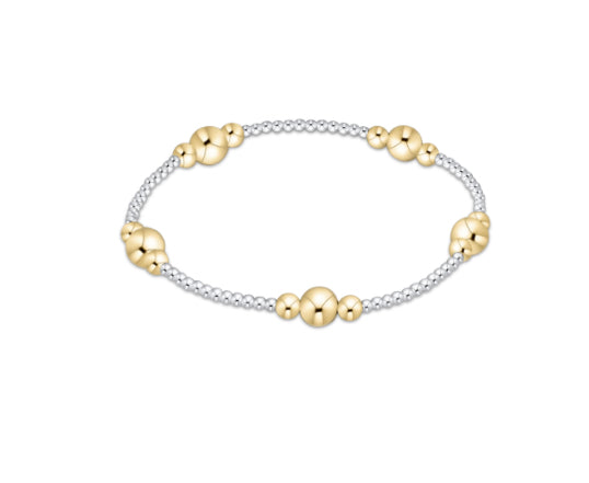 enewton - 6.25" Classic Purpose Pattern 6mm Bead Bracelet - mixed metal