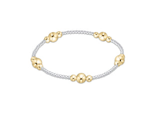 enewton - 6.25" Classic Purpose Pattern 6mm Bead Bracelet - mixed metal