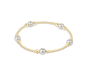 enewton - 6.25" Classic Purpose Pattern 6mm Bead Bracelet - Pearl
