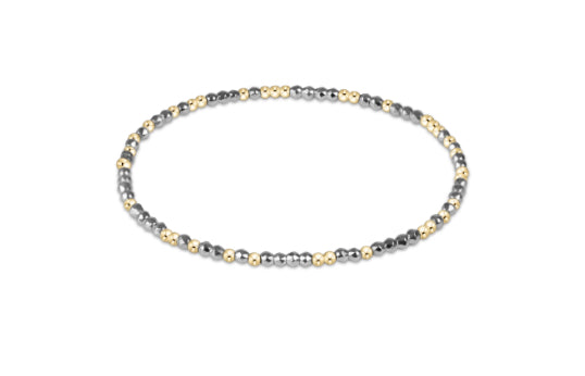enewton - 7.25" Hope Unwritten Bright Silver Faceted Hematite 2mm Bead Bracelet (Copy)