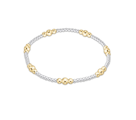 enewton - 6.25" Classic Purpose Pattern 4mm Bead Bracelet - mixed metal