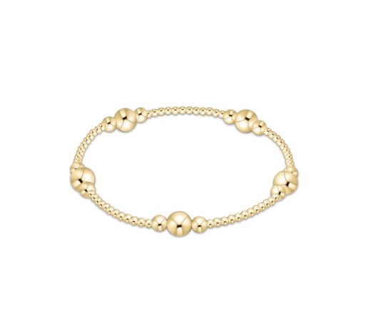 enewton - 6.25" Classic Purpose Pattern 6mm Bead Bracelet - goldfilled