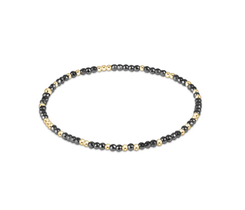 enewton - extends 6.25 Hope Unwritten Silver Faceted Hematite 2mm Bead Bracelet