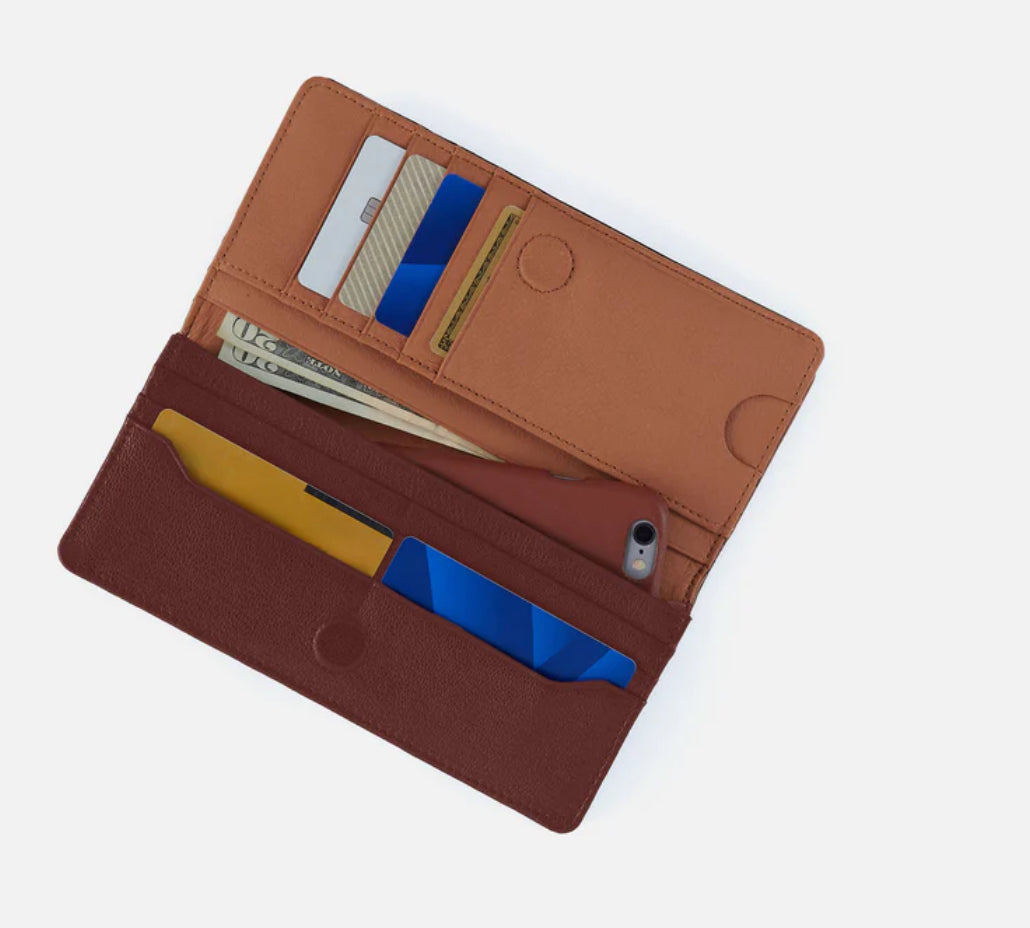 HUTTON LARGE WALLET - HOBO - BROWN BEAR