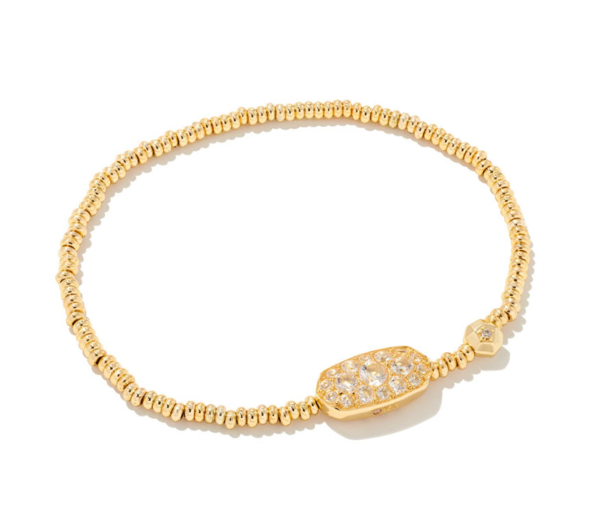 GRAYSON STRETCH BRACELET - WITH WHITE CRYSTALS