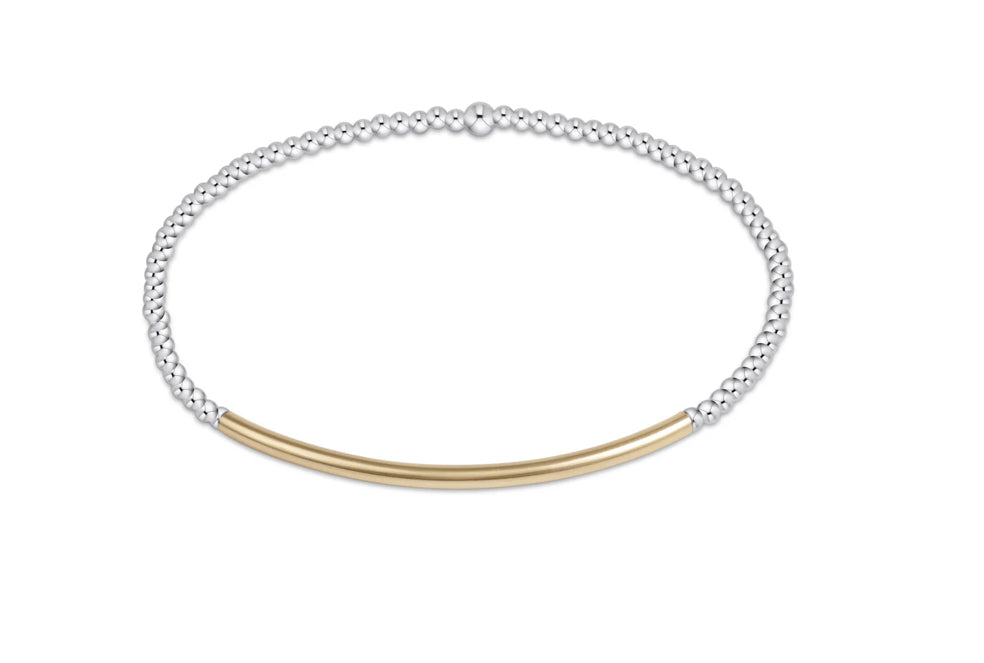enewton - 6.25" Classic Sterling Mixed Metal 2mm Bead Bracelet - Bliss Bar Smooth