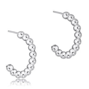 enewton - 1" Beaded Classic Post Hoop - 3mm Sterling