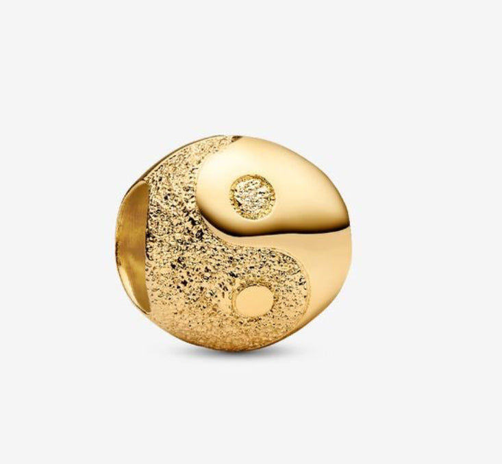 Pandora  - YIN AND YANG Mini Charm 14 karat gold plated 764045C00