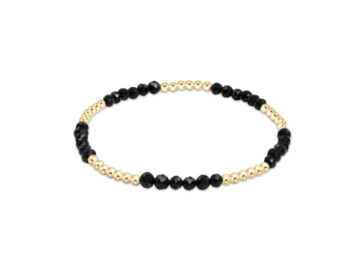 enewton - 6.25" Blissful Pattern 2.5mm Bead Bracelet - FACETED ONYX