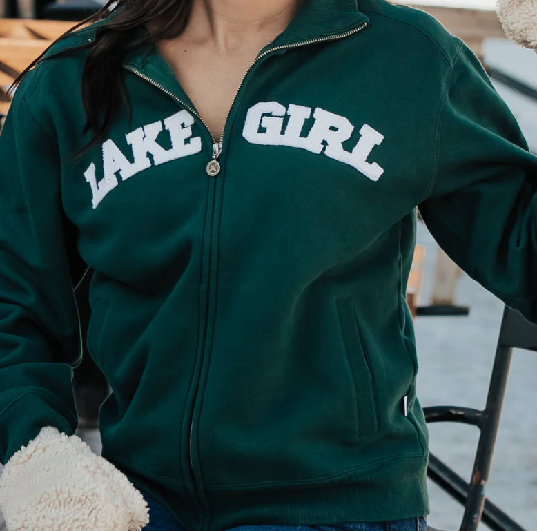 LAKEGIRL - TRACK JACKET - EVERGREEN