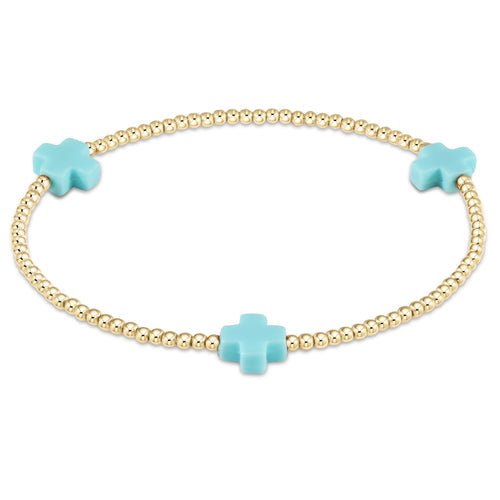 enewton - 6.25" 2mm Turquoise Signature Cross Bracelet