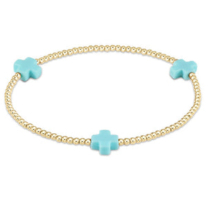 enewton - 6.25" 2mm Turquoise Signature Cross Bracelet