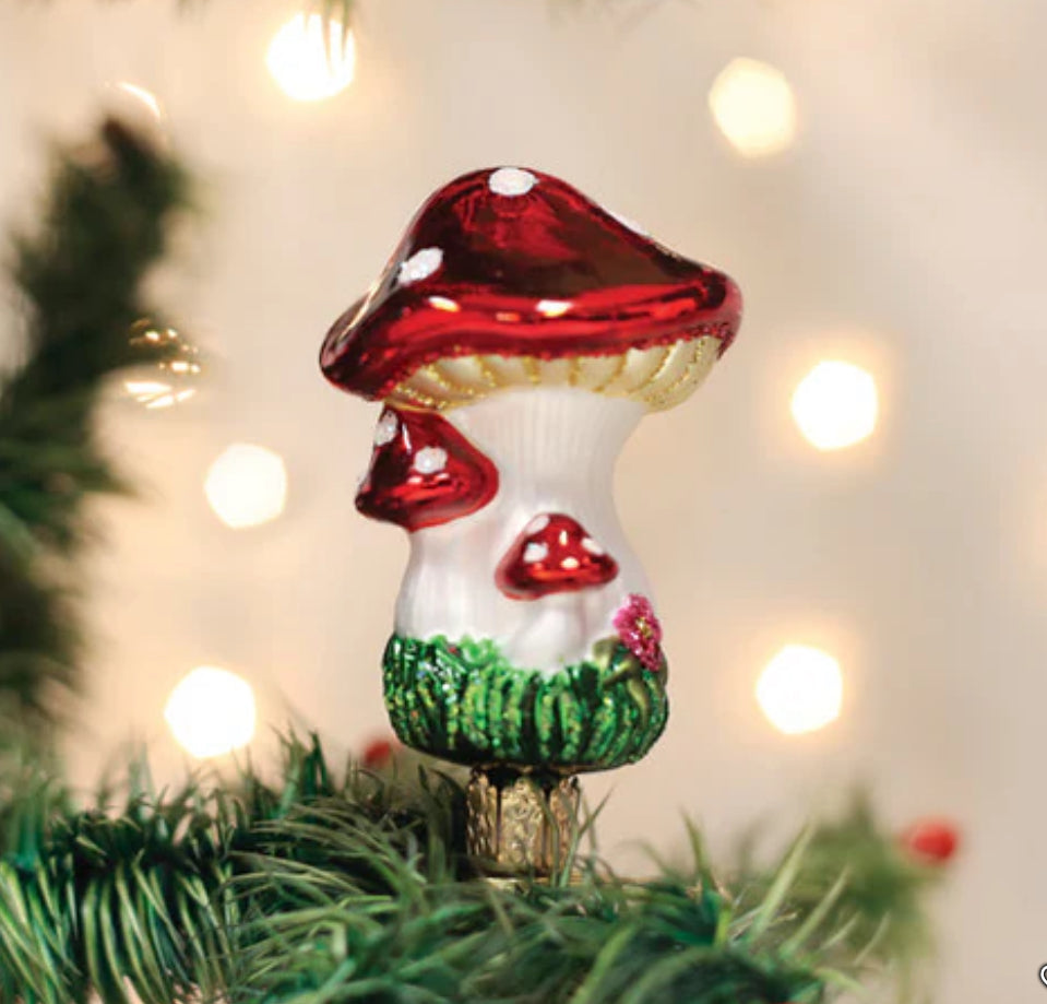 CLIP-ON MUSHROOMS Ornament - Old World Christmas