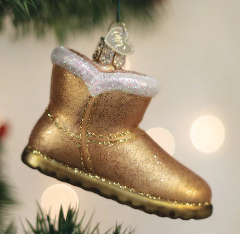 SHEEPSKIN BOOT Ornament - Old World Christmas
