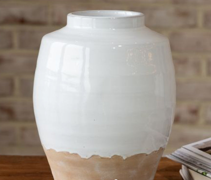 10.5"H WHITE BOUQUET VASE