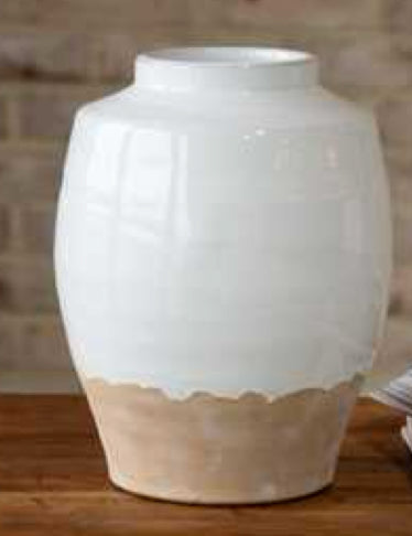 10.5"H WHITE BOUQUET VASE
