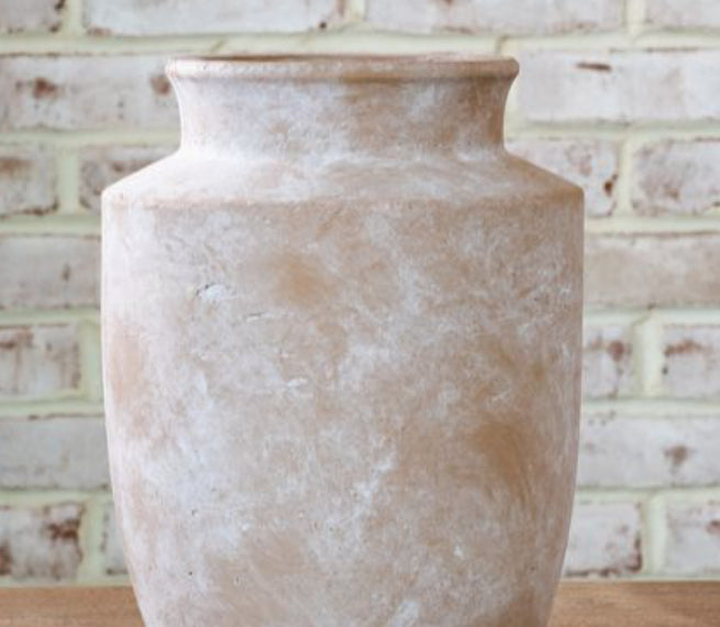 11.75"H CLAY COLUMN VASE