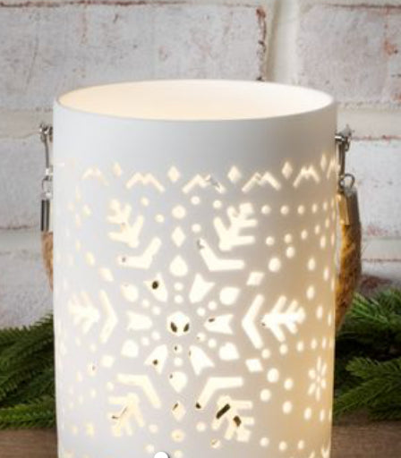 CERAMIC HOLIDAY LED LANTERN
