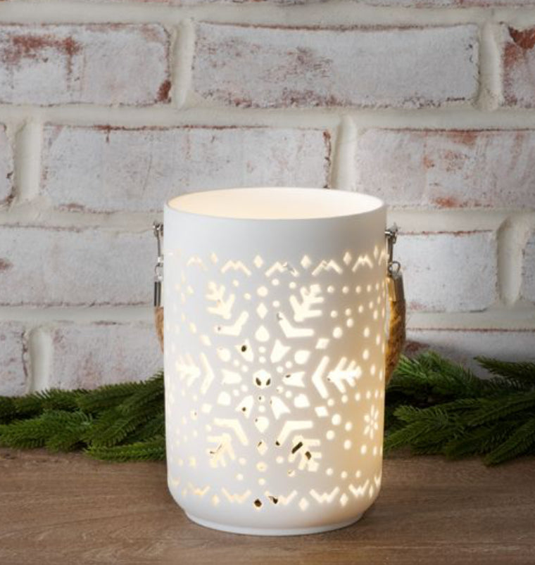Ceramic holiday led lantern