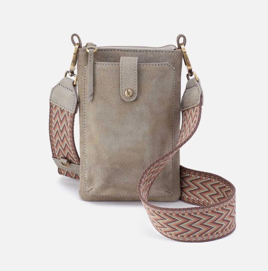 CASS PHONE CROSSBODY - GOLDEN GRANITE WITH CHEVRON STRAP - HOBO