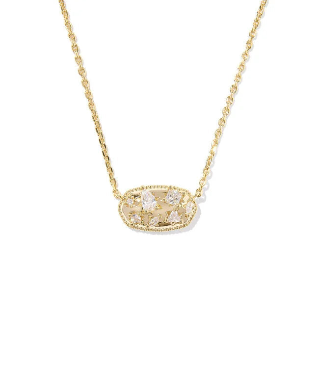 GOLD TONE HOLLAND CRYSTAL SHORT PENDANT NECKLACE  - KENDRA SCOTT