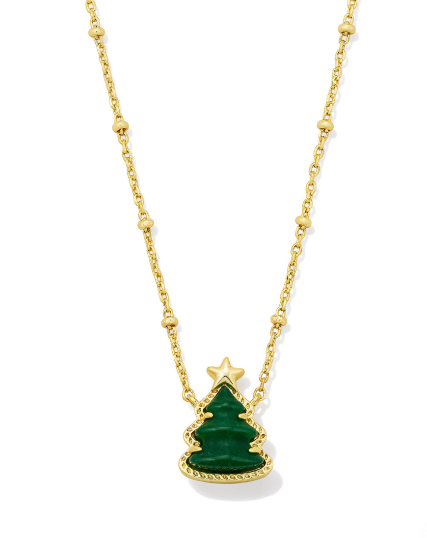 - GOLD TONE HOLIDAY TREE  NECKLACE  - KENDRA SCOTT
