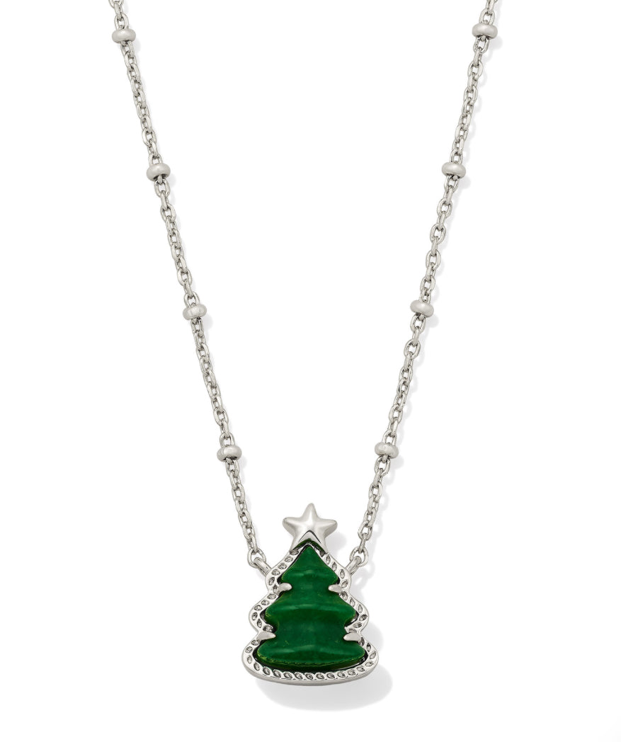 - SILVER TONE HOLIDAY TREE  NECKLACE  - KENDRA SCOTT