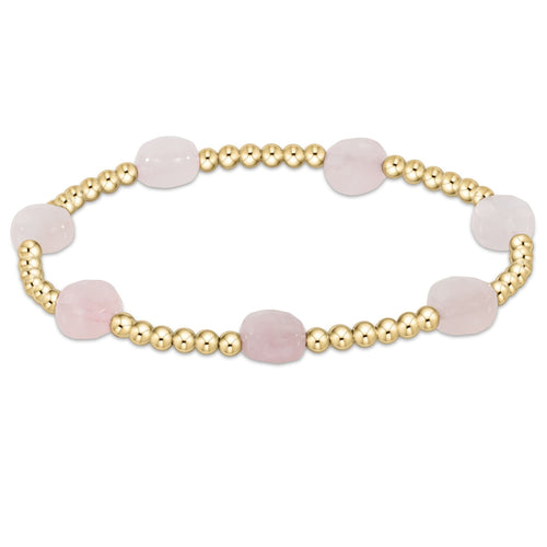 enewton - 6.25" Admire Gold 3mm Bead Bracelet - Pink Opal