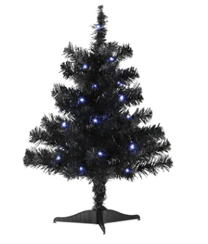 Mini Black Tree Pre-lit - Old World Christmas