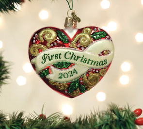 2024 First Christmas Heart Ornament - Old World Christmas