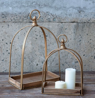 WIDE GOLD METAL WOOD DISPLAYERS - EACH SOLD SEPARATELY