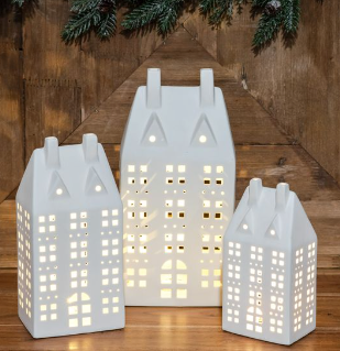 CERAMIC LED PLAZA HOUSES - EACH SOLD SEPARATELY
