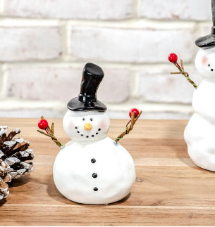5.5" CERAMIC SNOWMAN