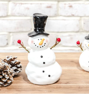 7.5" CERAMIC SNOWMAN