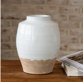 10.25" WHITE BOUQUET VASE