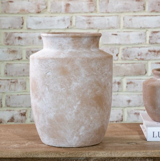 11.75"H CLAY COLUMN VASE