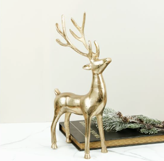 18.5" GOLD STANDING REINDEER