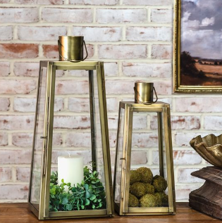 ANTIQUE BRASS LANTERNS - EACH SOLD SEPARATELY
