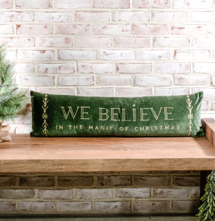 10" X 36" VELVET BELIEVE PILLOW