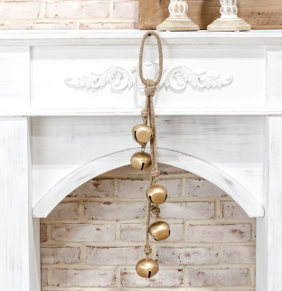 24" ANTIQUE BELL WITH JUTE HANGER