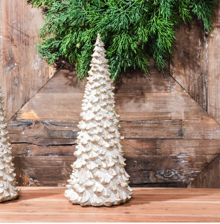 11.8" SNOWY GOLD TREE