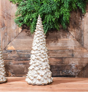 15" SNOWY GOLD TREE