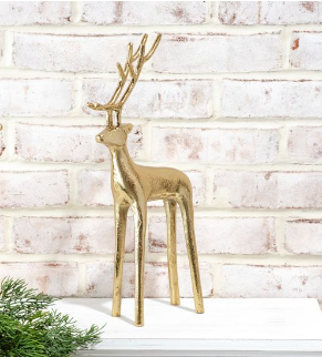 15.5" GOLD MODERN DEER