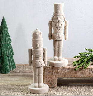 IVORY VELVET NUTCRACKERS - EACH SOLD SEPARATELY