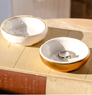 GOLD/WHITE JEWELRY TRAYS - EACH SOLD SEPARATELY