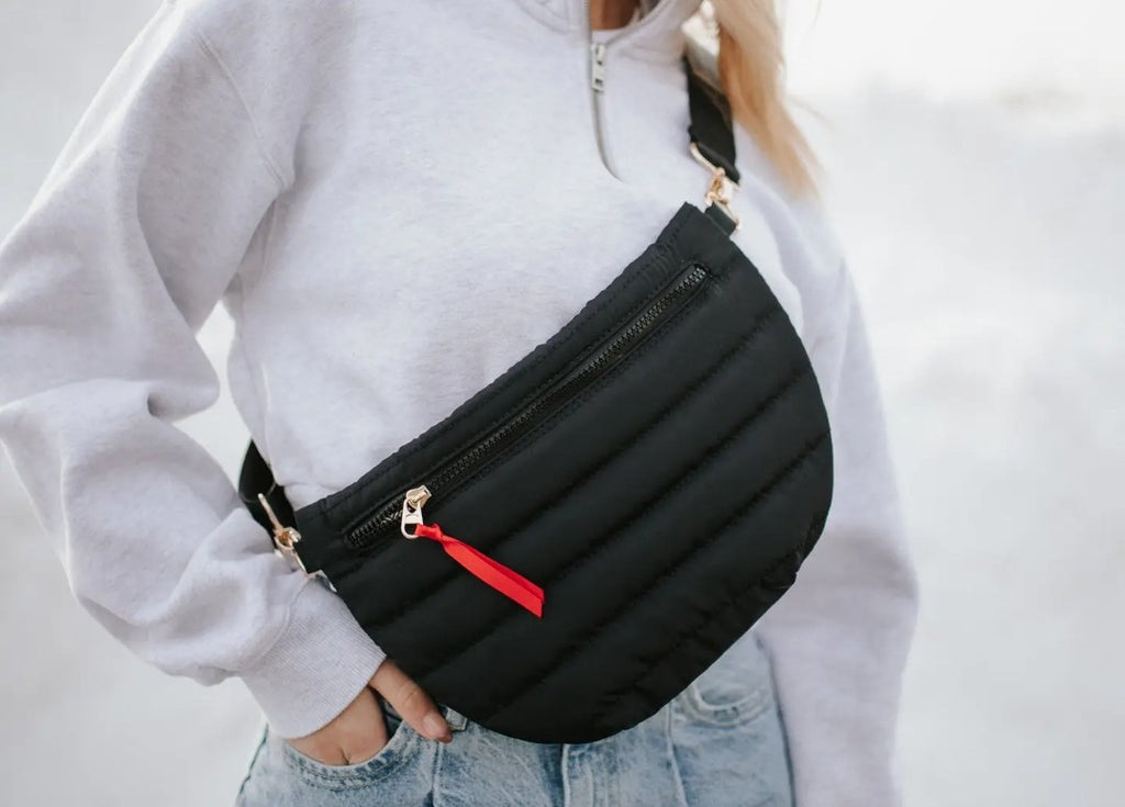 Jolene Puffer Belt Bag - Black