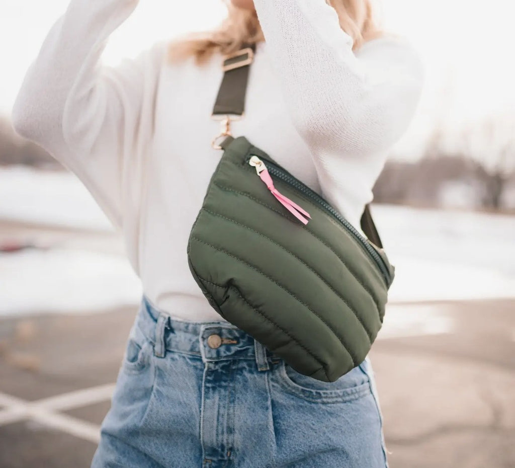 Jolene Puffer Belt Bag - Olive