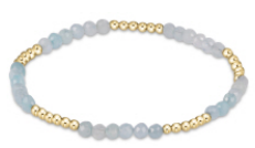 enewton - 6.25" Aquamarine Blissful Pattern 2.5mm Bead Bracelet