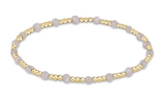 enewton - 6.25" Gemstone Gold Sincerity Pattern 3mm Bead Bracelet - Moonstone