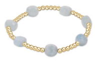 enewton - 6.25" Aquamarine Admire Gold 3mm Bead Bracelet